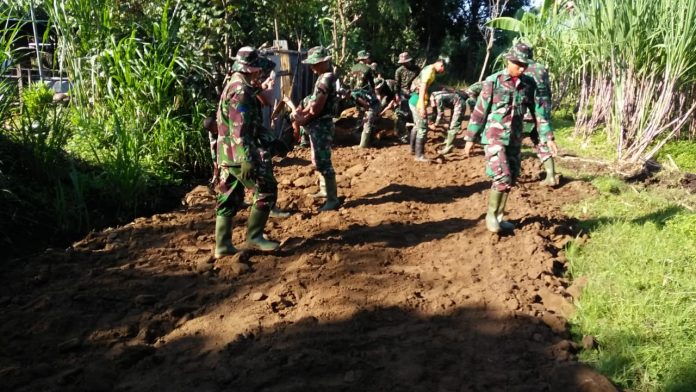 Marak Virus Corona, TMMD 107 Kodim 0815 Mojokerto Berjalan Normal