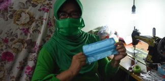 Produksi Masker Dibagikan Gratis