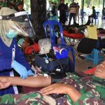 Stok Darah Menipis , 168 Personel TNI di Mojokerto Donor Darah