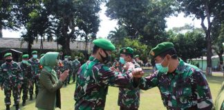 Dandim 0809/Kediri Pimpin Sertijab Perwira Staf Berpindah Tugas