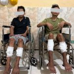 Kedua Pelaku saat diamankan dengan kondisi kaki tertembak