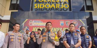 Kapolresta Sidoarjo Kombes Pol Christian Tobing dalam ungkap kasus. Bongkah.id/Yoga/