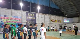 Pembukaan turnamen bola voli Bimantara Cup I Desa Mojodadi, Kecamatan Kemlagi, Mojokerto. Bongkah.id/Tyan/