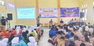 Sosialisasi stop perundungan atau bullying di SMKN 1 Jetis Mojokerto. Bongkah.id/Tyan/