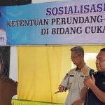 Sosialisasi cukai ke Linmas dan Ojol di Kecamatan Bandarkedun Mulyo, Jombang.