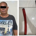 Pelaku pembacokan usai diamankan polisi beserta barang bukti