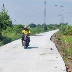 Jalan rabat beton yang dibangun Satgas TMMD Kodim Mojokerto di Desa Bandung, Kecamatan Gedeg