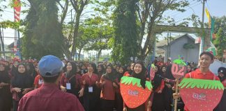 Proses pemilihan Ketua OSIS SMAN 1 Kutorejo Kabupaten Mojokerto.