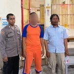 Pelaku penggelapan mobil rental di Jombang diamankan polisi. Bongkah.id/Karimatul Maslahah/