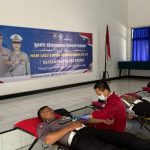 Donor darah Satlantas Polres Kediri dalam rangka hari lalu lintas, Rabu (11/9/2024).