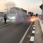 Kecelakaan di jembatan Ploso, Kabupaten Jombang, Minggu (15/9/2024).