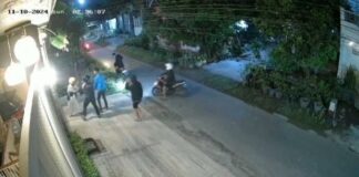 Aksi pengeroyokan terekam kamera CCTV.