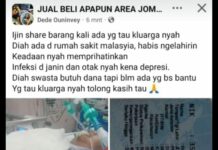 Perempuan asal Jombang dirawat di Malaysia diduga jadi korban perdagangan orang.