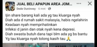 Perempuan asal Jombang dirawat di Malaysia diduga jadi korban perdagangan orang.