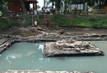 Proses eskavasi situs petirtaan sumberbeji, Jombang./bongkah.id/Karimatul Maslahah/