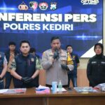 Konferensi pers Polres Kediri.