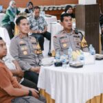 Kapolres Jombang AKBP Eko Bagus Riyadi saat memberikan sambutan pada kegiatan anev tahun 2024 di Mapolres Jombang./bongkah.id/Karimatul Maslahah/