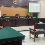 Sidang pencabulan santri di PN Mojokerto, Rabu (8/1/2025).