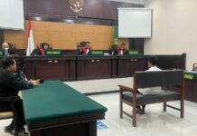 Sidang pencabulan santri di PN Mojokerto, Rabu (8/1/2025).