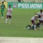 Pertandingan PSID Jombang vs PS Surabaya Muda di stadion Jenggolo Sidoarjo.