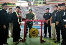 kejuaraan Provinsi pencak silat PSHT di GOR Joyoboyo Kota Kediri