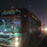 kendaraan bus usai terlibat lakalantas karambol di Jombang./bongkah.id/Karimatul Maslahah/