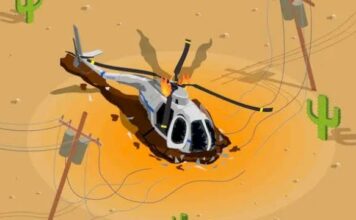 Ilustrasi kecelakaan helikopter