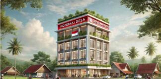 Ilustrasi koperasi merah putih.