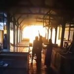 Pasar tradisional Mojoduwur saat kebakaran./bongkah.id/Karimatul Maslahah/