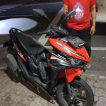 motor korban usai terlibat lakalantas di jalan raya Desa Kademangan, Mojoaagung, Jombang./bongkah.id/Karimatul Maslahah/