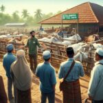 Ilustrasi kelompok ternak dibuat dengan AI
