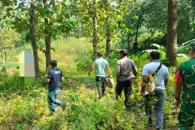 1000785094 petugas saat mengevakuasi jasad Paimo di hutan Klubuk, Kabuh, Jombang./bongkah.id/Karimatul Maslahah/