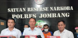 Satresnarkoba saat menggelar pres rilis ungkap peredaran narkotika /bongkah.id/Karimatul Maslahah/