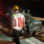 Laka lantas di tol Jombang -Mojokerto. Bongkah id/Karimatul Maslahah/