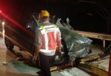 Laka lantas di tol Jombang -Mojokerto. Bongkah id/Karimatul Maslahah/