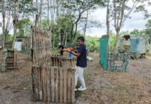 Bermain Perang-perangan Ala PUBG Isi Waktu liburan Lebaran Idul Adha. Bongkah.id/Muhammad Hatta/
