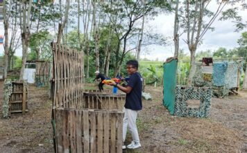 Bermain Perang-perangan Ala PUBG Isi Waktu liburan Lebaran Idul Adha. Bongkah.id/Muhammad Hatta/
