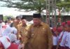 Bupati Jombang Warsubi didampingi Wakil Bupati Salmanudin Yazid. Bongkah.id/Karimatul Maslahah/