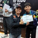 Atlet Hapkido Kabupaten Mojokerto Dwi Jay Andika meraih medali perunggu di nomor 58 Kg putra Porprov Jatim IX.