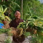 Budianto Setiawan saat menunjukkan hasil panen Dini tembakau miliknya./bongkah.id/Karimatul Maslahah/
