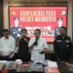 Kasat Reskrim Polres Mojokerto, AKP Nova Indra saat rilis di Polres Mojokerto. (Dok Humas Polres Mojokerto)