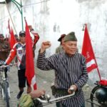 Kirab titik nol Bung Karno si Ploso Jombang./bongkah.id/Karimatul Maslahah/