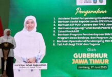 Gubernur Jatim Khofifah Indar Parawansa./bongkah.id/Karimatul Maslahah/