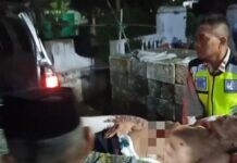 kakek di Jombang usai ketahuan melakukan aksi percobaan bunuh diri./bongkah.id/Karimatul Maslahah/