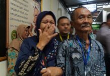 Keluarga korban usai menghadiri persidangan./bongkah.id/Karimatul Maslahah/