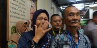 Keluarga korban usai menghadiri persidangan./bongkah.id/Karimatul Maslahah/