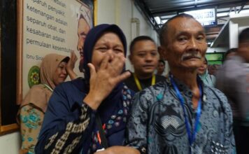 Keluarga korban usai menghadiri persidangan./bongkah.id/Karimatul Maslahah/