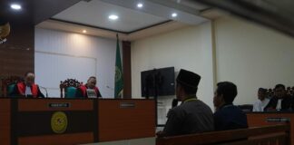 Suasana persidangan di PN Jombang, kasus mutilasi di Jombang. Bongkah.id/Karimatul Maslahah/