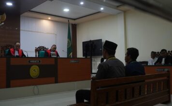 Suasana persidangan di PN Jombang, kasus mutilasi di Jombang. Bongkah.id/Karimatul Maslahah/