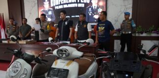 Barang bukti sepeda motor yang berhasil diamankan oleh anggota Polres Kota Mojokerto. Bongkah.id/Karimatul Maslahah/
